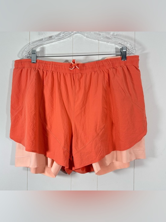 Outdoor Voices Pants - Outdoor Voices Size XXL Orange Jog Short 2-in-1 Layered Built In Liner Athletic
